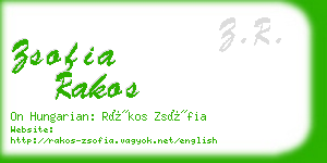 zsofia rakos business card